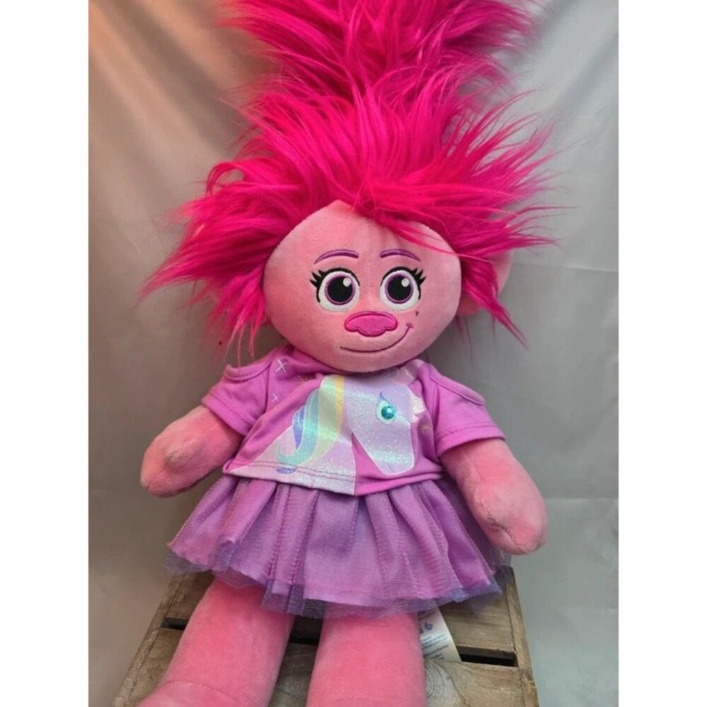 Build A Bear DreamWorks Trolls Poppy Pink Plush Unicorn Shirt Tutu Outfit